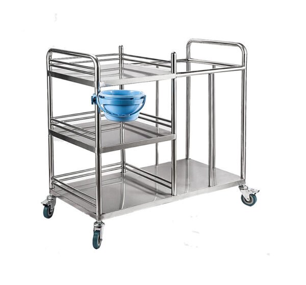 MK-S13 Stainless Steel Medical Dressing Laundry Trolley - Image 2