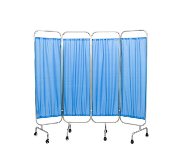 MK-N01 Hospital Folding Stainless Steel 4-Part Ward Screen - Image 2