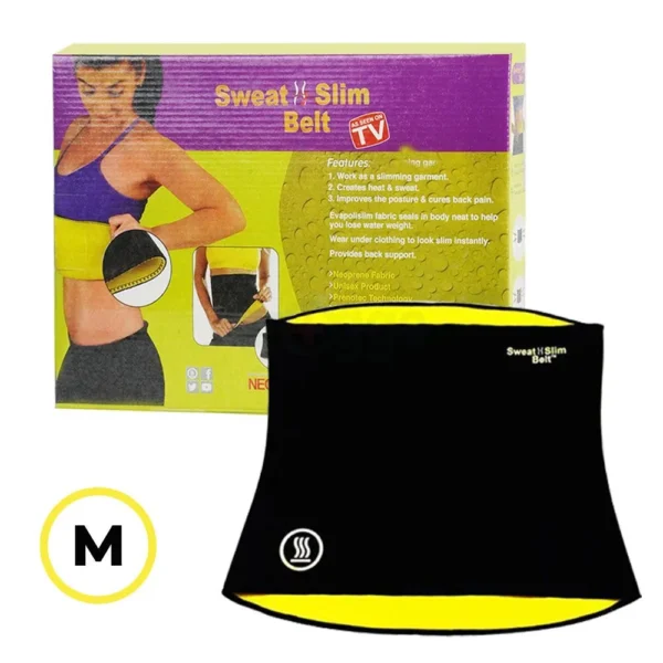 Sweat Slim Belt Black Color M