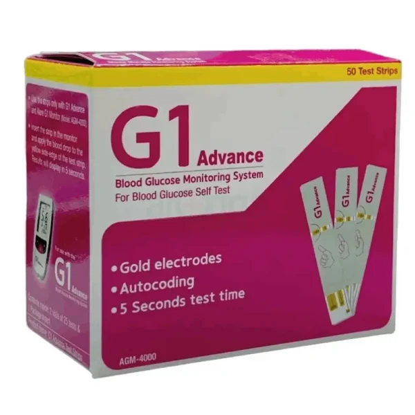 G1 Advance Blood Glucose Strip 50's Pack