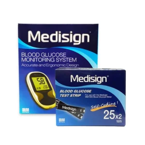 Medisign Blood Glucose Monitoring System MM1000 & Test Strips (25*2)50 Tests